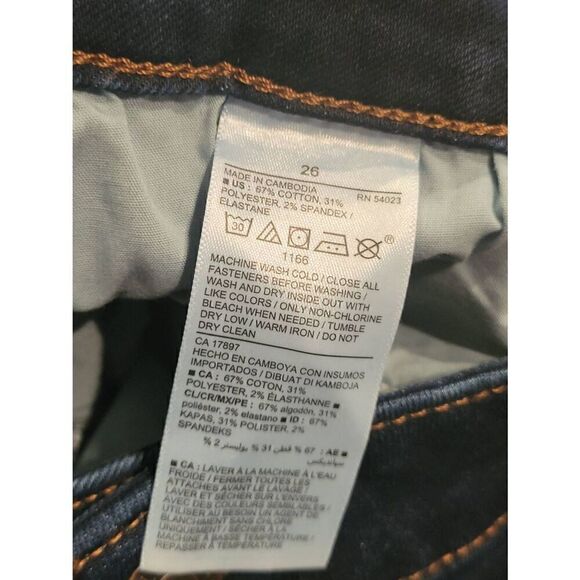 Old Navy Mid Rise Pop Icon Skinny Jeans Fern Blue Women's 26 - Picture 4 of 4